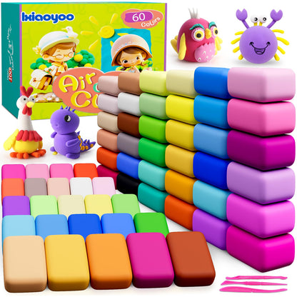 Ixiaoyoo Air Dry Clay, 30 Colors Modeling Clay for Kids, DIY Model Toys with Sculpting Tools, Soft & Non-Sticky, Home Party Favors, Birthday & Christmas Gifts for Age 3-12 Years Old Boys Girls Kids