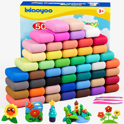 Ixiaoyoo Air Dry Clay, 30 Colors Modeling Clay for Kids, DIY Model Toys with Sculpting Tools, Soft & Non-Sticky, Home Party Favors, Birthday & Christmas Gifts for Age 3-12 Years Old Boys Girls Kids
