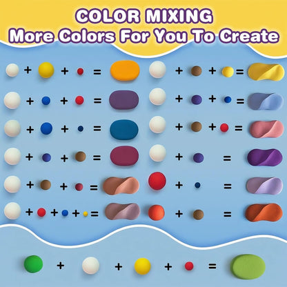 Ixiaoyoo Air Dry Clay, 30 Colors Modeling Clay for Kids, DIY Model Toys with Sculpting Tools, Soft & Non-Sticky, Home Party Favors, Birthday & Christmas Gifts for Age 3-12 Years Old Boys Girls Kids
