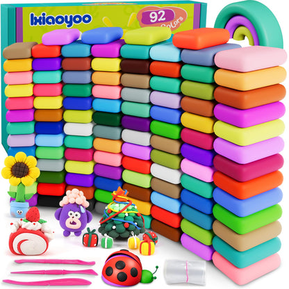 Ixiaoyoo Air Dry Clay, 30 Colors Modeling Clay for Kids, DIY Model Toys with Sculpting Tools, Soft & Non-Sticky, Home Party Favors, Birthday & Christmas Gifts for Age 3-12 Years Old Boys Girls Kids