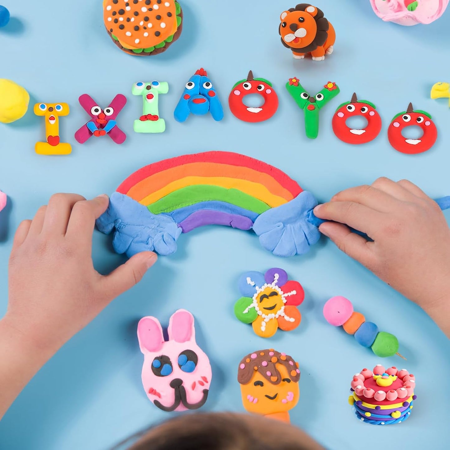 Ixiaoyoo Air Dry Clay, 30 Colors Modeling Clay for Kids, DIY Model Toys with Sculpting Tools, Soft & Non-Sticky, Home Party Favors, Birthday & Christmas Gifts for Age 3-12 Years Old Boys Girls Kids