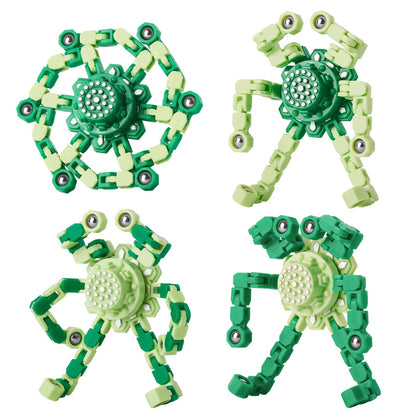 Gokeey Transformable Fidget Spinners Toys 4 Pcs for Kids and Adults Stress Relief Sensory Toys for Boys and Girls Age 8-13 Fingertip Gyros Easter Party Favors Birthday Gifts for Teens Travel Toys
