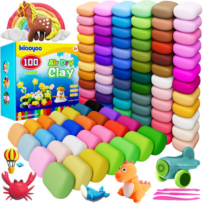 Ixiaoyoo Air Dry Clay, 30 Colors Modeling Clay for Kids, DIY Model Toys with Sculpting Tools, Soft & Non-Sticky, Home Party Favors, Birthday & Christmas Gifts for Age 3-12 Years Old Boys Girls Kids