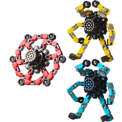 Gokeey Transformable Fidget Spinners Toys 4 Pcs for Kids and Adults Stress Relief Sensory Toys for Boys and Girls Age 8-13 Fingertip Gyros Easter Party Favors Birthday Gifts for Teens Travel Toys