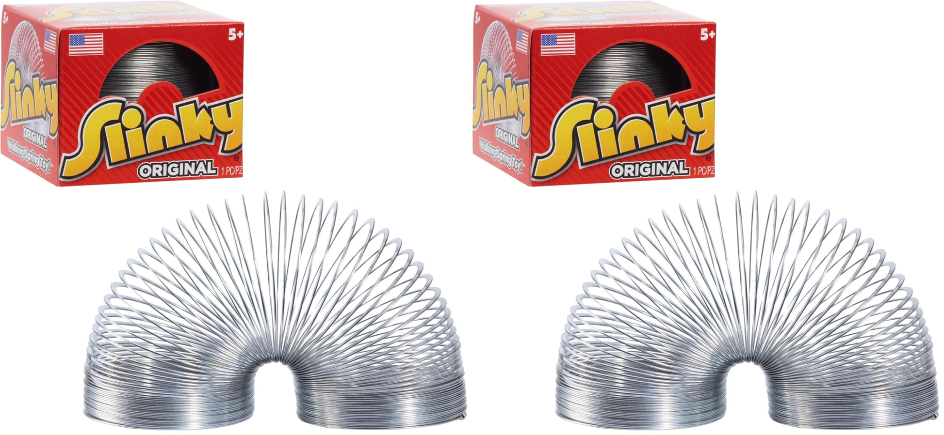 The Original Slinky Walking Spring Toy, 2.75-inch Diameter Metal Slinky, Fidget Toys