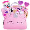 Kids Real Makeup Kit with Pink Unicorn Purse, Non Toxic Washable Make Up Set - Unicorn Toys for Girls Age 4-6, 5 Year Old Girl Birthday Gift Ideas, Toddler Little Girl Gifts 3 4 5 6 7 8 9 10 Years Old