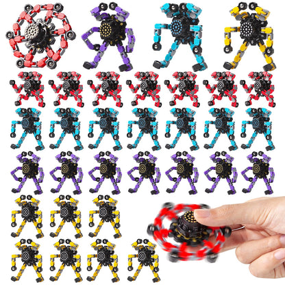 Gokeey Transformable Fidget Spinners Toys 4 Pcs for Kids and Adults Stress Relief Sensory Toys for Boys and Girls Age 8-13 Fingertip Gyros Easter Party Favors Birthday Gifts for Teens Travel Toys